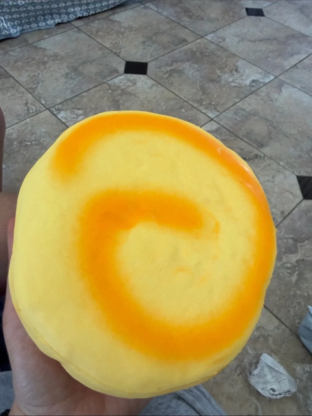 Yellow & Orange Puffed Bread Plush Squishy